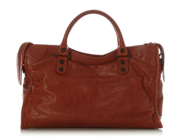 Balenciaga 2011 Orange Brûlée Agneau Classic City in Orange Lambskin from Ann's Fabulous Finds, photo 4 of 9
