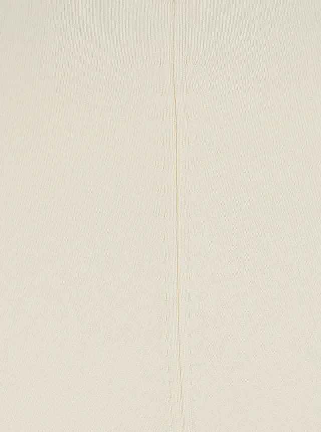 MAXMARA PURE White 'Strillo' High-Waisted Wide-Leg Pants in Viscose Blend Women in White 65% Viscose 35% Polyamide, photo 6 of 6 from Gaudenzi Boutique