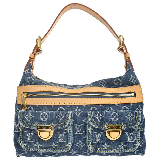 Louis Vuitton Blue Monogram Denim Baggy PM Shoulder Bag M95049 in Blue Denim from AMORE Vintage Tokyo