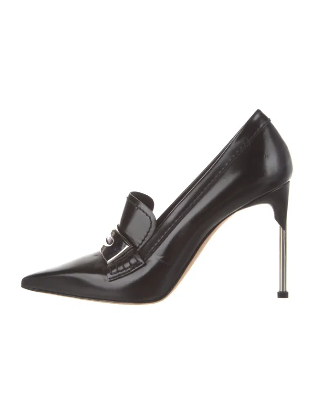 Alexander McQueen Leather Pumps in black|brown|red Leather from The RealReal