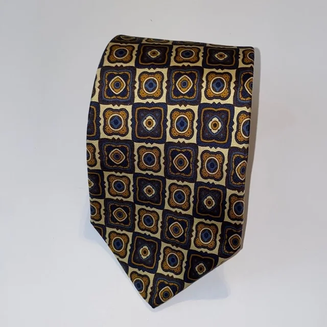 Vtg Fendi Silk Tie Frame Pattern Handmade Italy in blue Silk from Poshmark