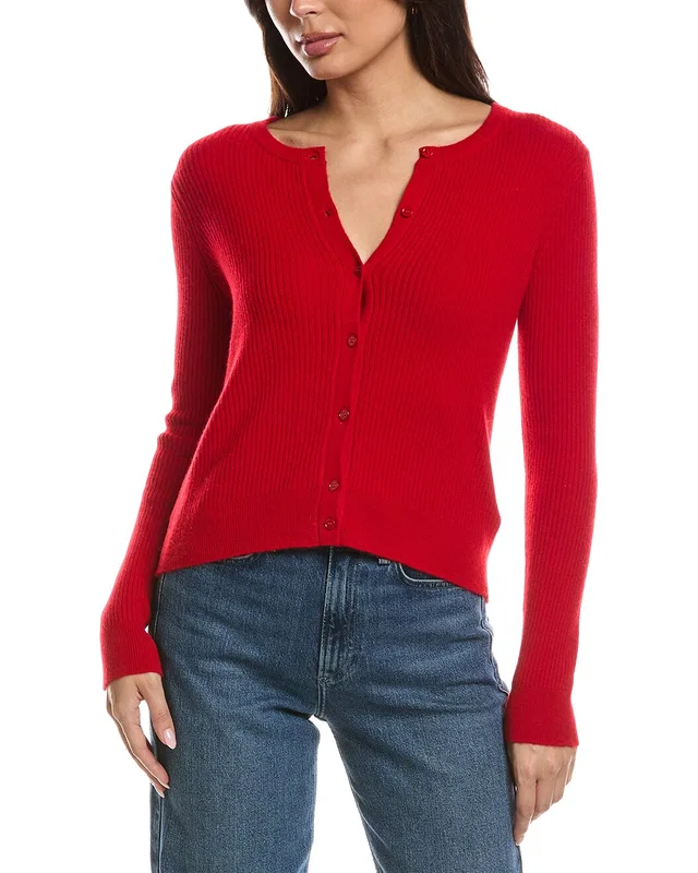 THE CASHMERE PROJECT Mini Rib 100% Cashmere Cardigan, image 1 of 1 from Gilt