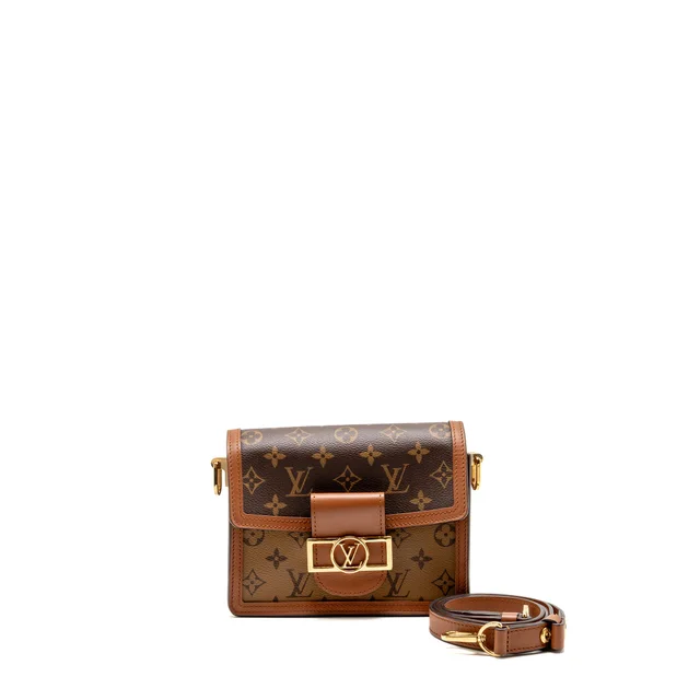 Louis Vuitton mini Dauphine monogram reverse canvas GHW in Canvas from EMIER