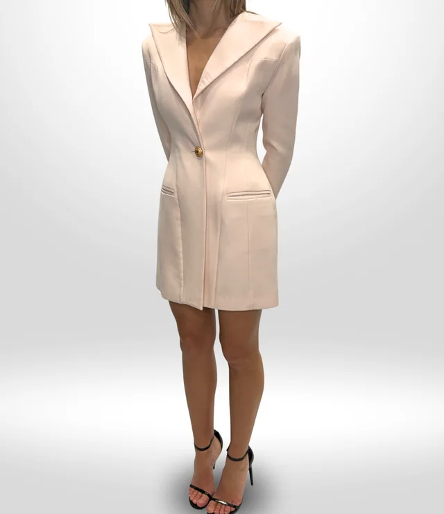 Balmain Blazer Dress Sz 36 in Pink from Revivre Luxury Consignment