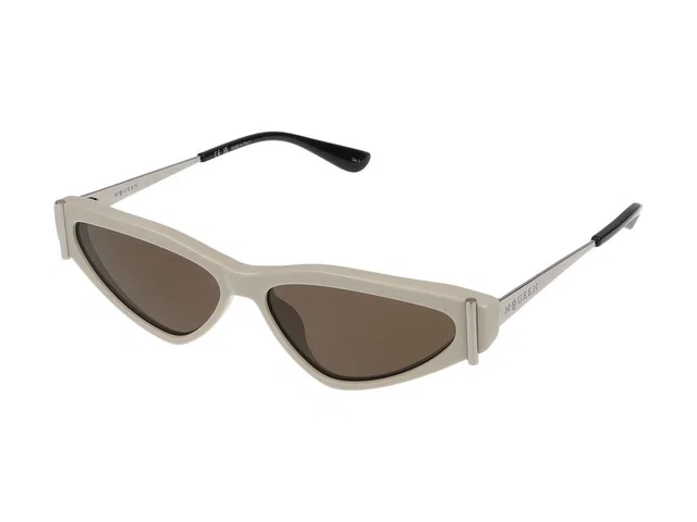 Alexander McQueen Am0493s Sunglasses — White Acetate in White from HEWI