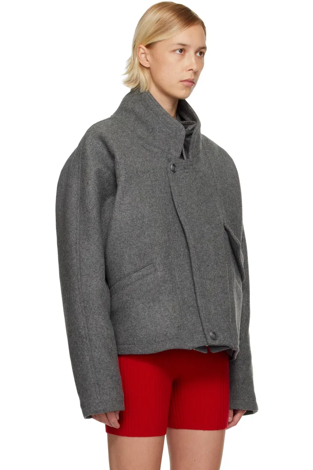 Maryam Nassir Zadeh Gray Augusta Jacket, photo 2 of 4 from SSENSE