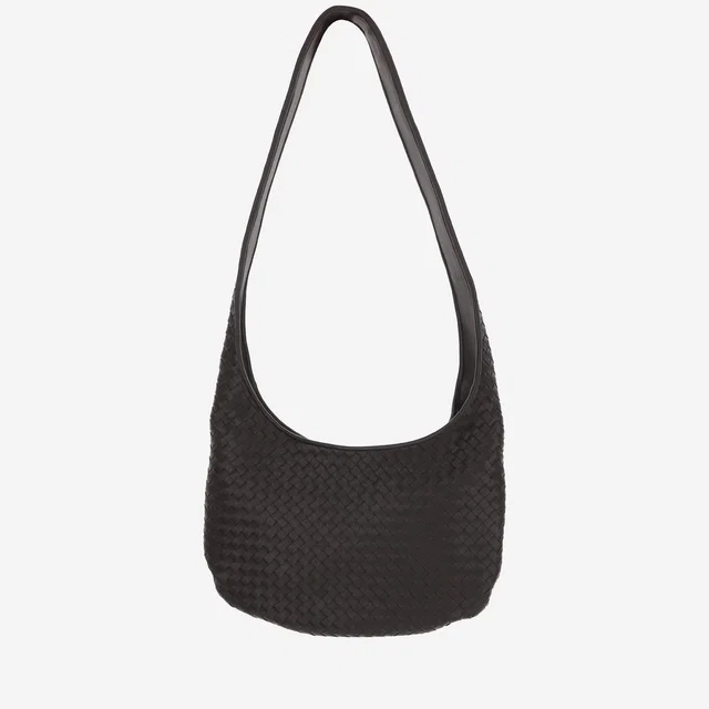 Bottega Veneta Woven Lambskin Crossbody Bag — Brown Leather in Brown Lambskin from HEWI