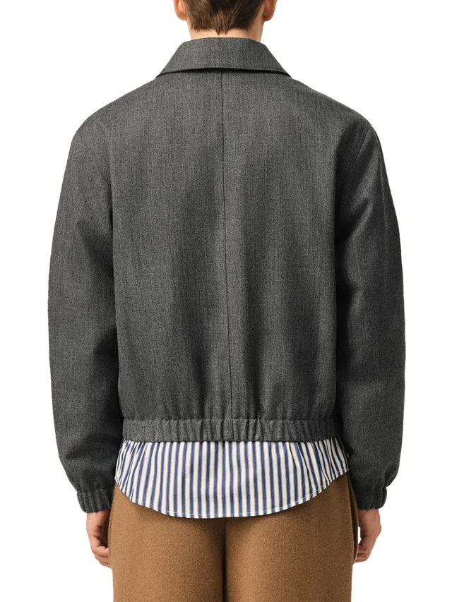 Ami Paris AMI Ami de Coeur Collared Zip-Up Jacket, photo 3 of 6 from SENSER