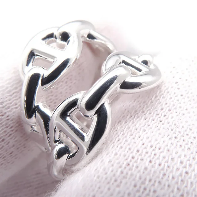 Hermès Chaine d'Ancre Double Row Ring Size 49/#9 SV925 from GALLERY RARE, photo 6 of 8