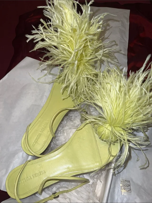 Bottega Veneta Feather Dot Sandals - 37 in green from Poshmark
