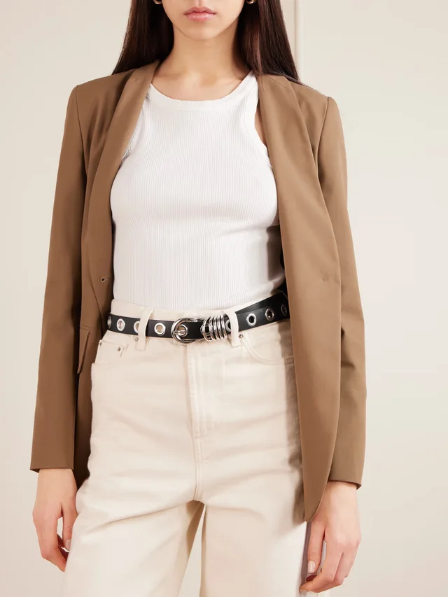DÉHANCHE Hollyhock Rivet eyelet-embellished leather waist belt in Black, photo 2 of 2 from NET-A-PORTER (Canada)