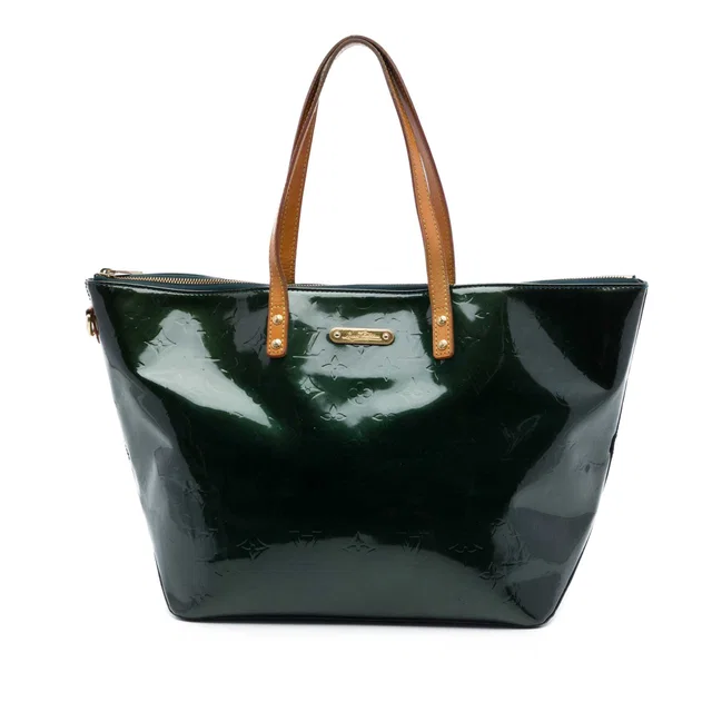 Green Louis Vuitton Monogram Vernis Bellevue GM Handbag in Green Leather from Designer Revival