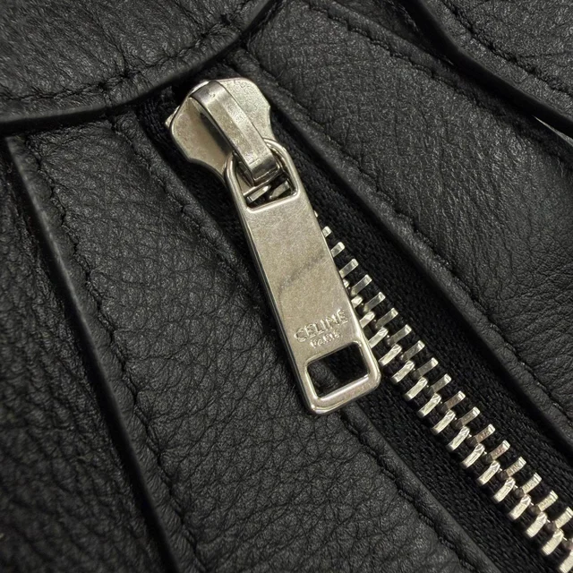 Celine Supple Grained Calf 2way Shoulder Bag in Black Calfskin from LuxUness, photo 10 of 12