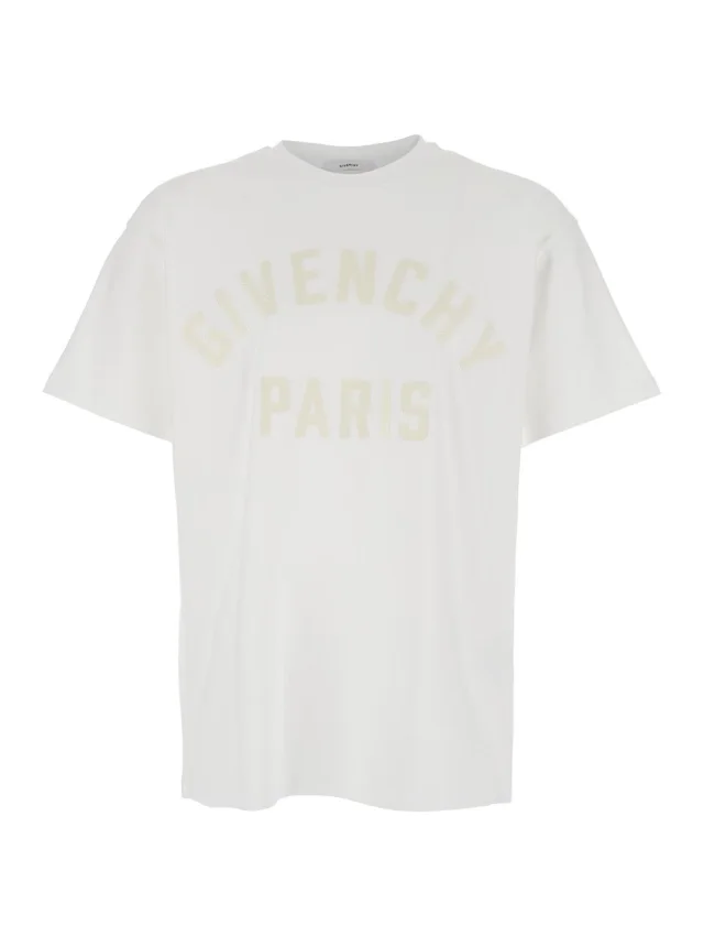 Givenchy White T-Shirt with Maxi Logo on the Front for Men in White 100% Cotton from Gaudenzi Boutique, photo 1 of 1