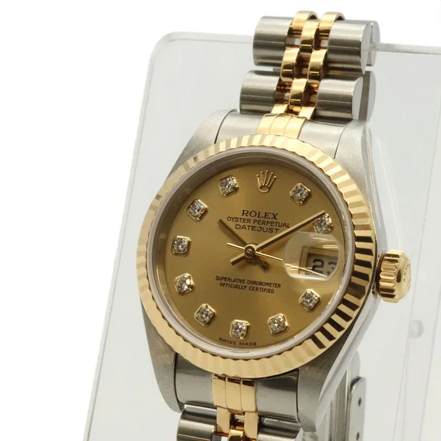 Rolex Datejust Diamond Watch Automatic Gold in Gold from The Reluxe