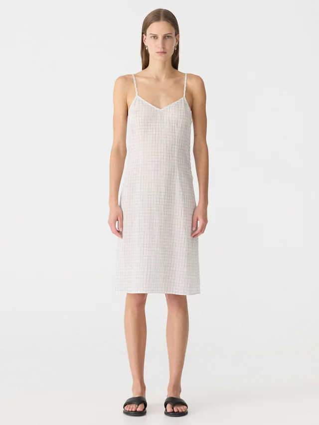 Bassike Fine Check Slip Dress from bassike, photo 1 of 1