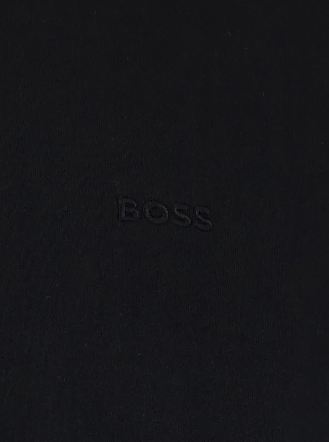 Hugo boss Black T-Shirt with Logo Lettering Embroidery on the Front in Cotton for Men in Black 100% Cotton, photo 6 of 6 from Gaudenzi Boutique