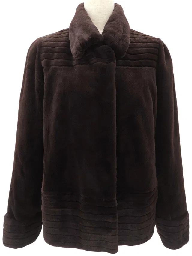 Valentino Garavani Fur coat, dark brown in Brown from VINTAGE QOO TOKYO