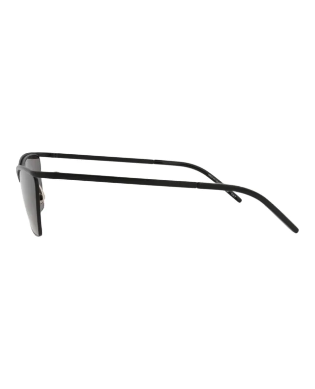 SAINT LAURENT Cat Eye-Frame Metal Sunglasses in black, photo 3 of 5 from ShopSimon