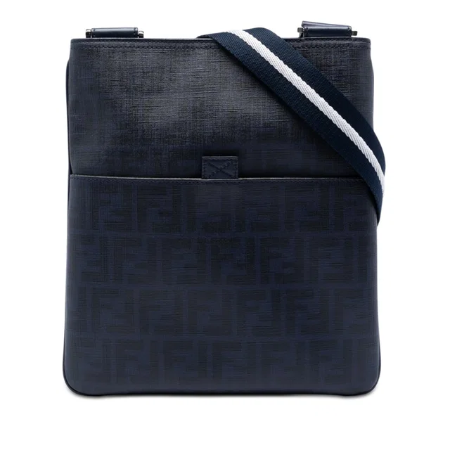 Blue Fendi Zucca Spalmati Crossbody in Blue Coated canvas from Designer Revival, photo 1 of 1