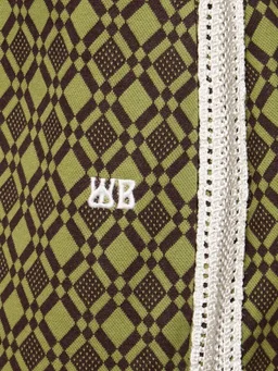 Wales Bonner Wide-leg trousers with geometric print in 98% Cotton, 2% Elastane, photo 4 of 5 from LUISAVIAROMA