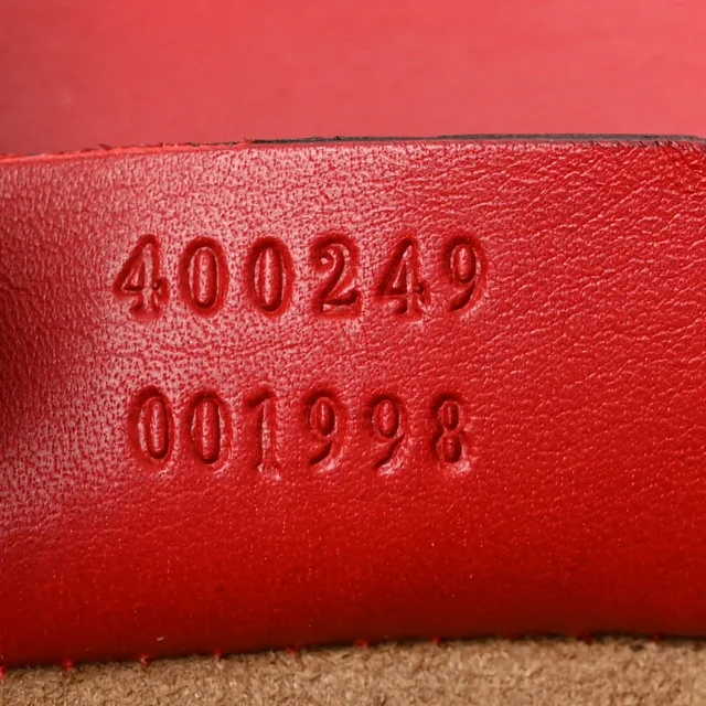 Gucci GG Supreme Monogram Arabesque Dionysus Shoulder Bag Hibiscus Red in Red Suede from FASHIONPHILE, photo 7 of 12