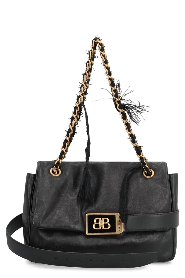 Balenciaga Modu Shoulder Bag — Black Calf Leather in Black Calfskin from HEWI