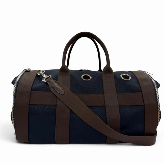 Hermès 2-Way Dog Carrier Pet Shoulder Bag Towarmitari Navy in Navy from The Reluxe