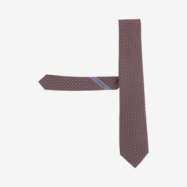 Ferragamo Silk Dotted Necktie — Purple Neckties in Purple Silk from HEWI