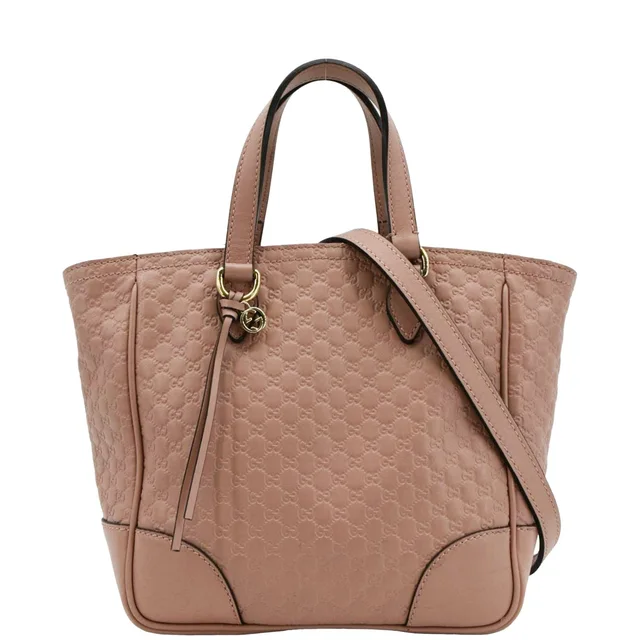 Gucci Small Bree Microguccissima Leather Tote Crossbody Bag Pink 449241 in Pink Leather from Dallas Designer Handbags