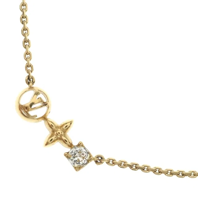 Louis Vuitton Necklace Petit Stone Pendant Chain Gold in Gold from The Reluxe