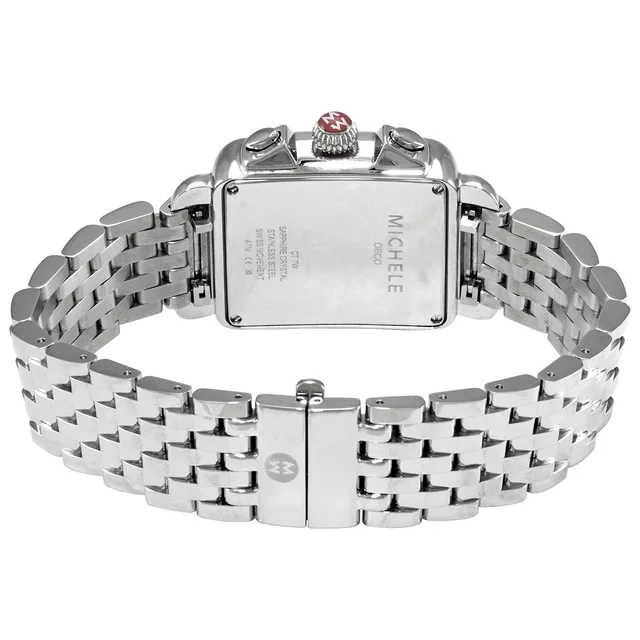 Michele Deco Chronograph Quartz Diamond White Mother of Pearl Dial Ladies Watch MWW06A000778, photo 3 of 3 from Jomashop
