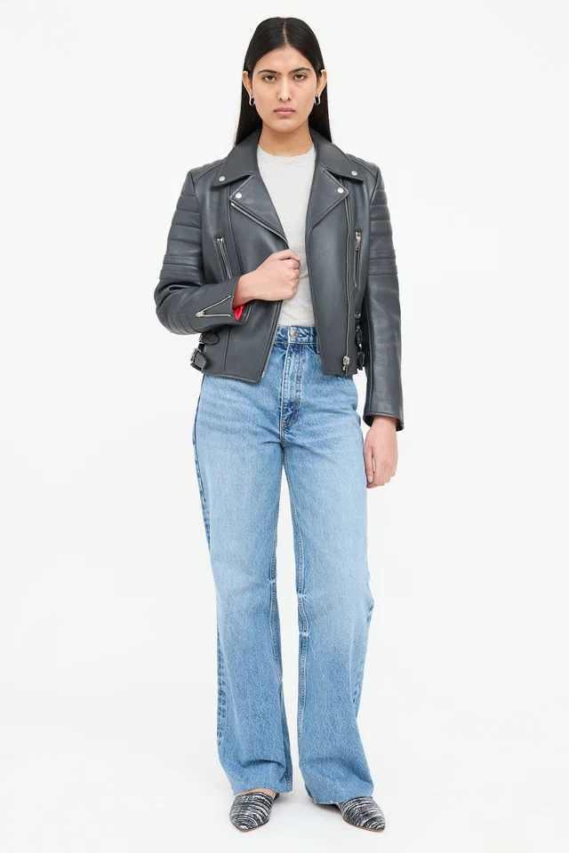 Celine 2010s Leather Biker Jacket in Leather from VSP Consignment