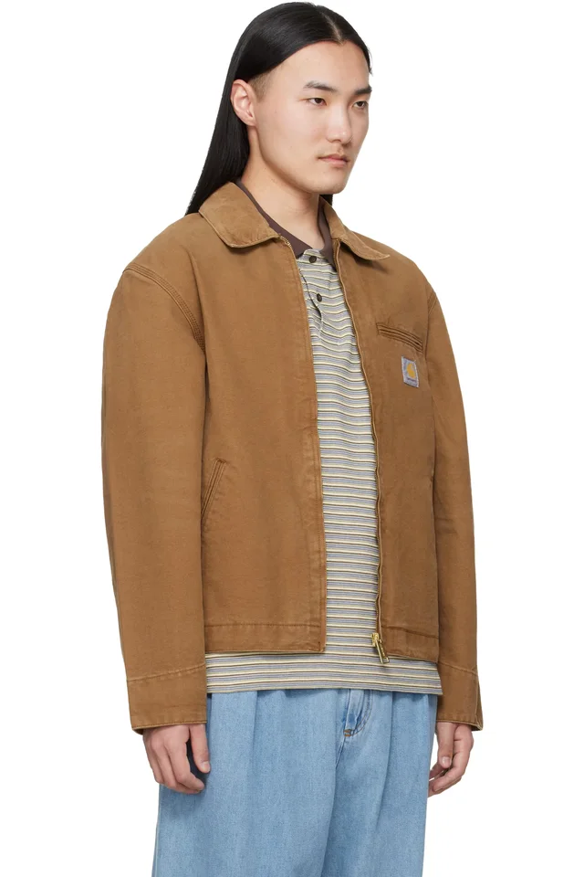 Carhartt Work In Progress Tan Detroit Jacket, photo 2 of 4 from SSENSE
