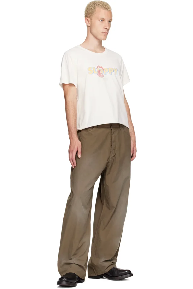 424 Khaki Big Daddy Trousers, photo 4 of 4 from SSENSE