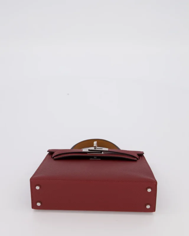 Hermès Mini Kelly II Tricolour 20 Bag in Burgundy Epsom leather from Sellier, photo 23 of 23
