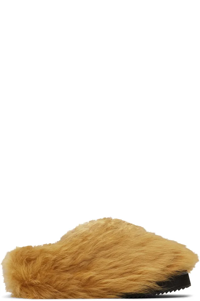 The Attico Tan Mini Robin Sabot Slippers, image 1 of 1 from SSENSE