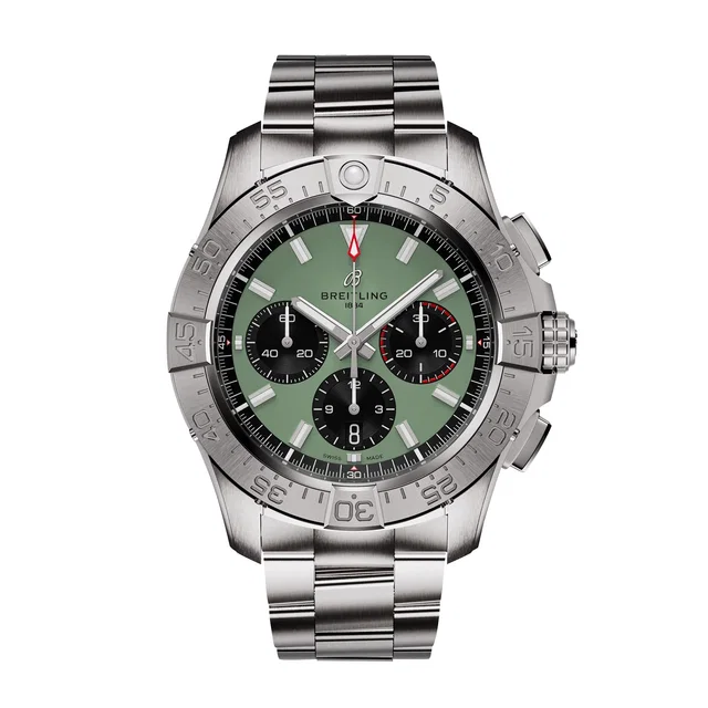 Breitling Avenger Chronograph B01 44mm Mens Watch Green Stainless Steel in green from WatchesOfSwitzerland