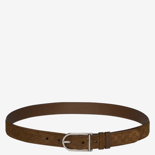 Gucci Reversible Gg Suede And Leather Belt — Brown in Brown Suede from HEWI