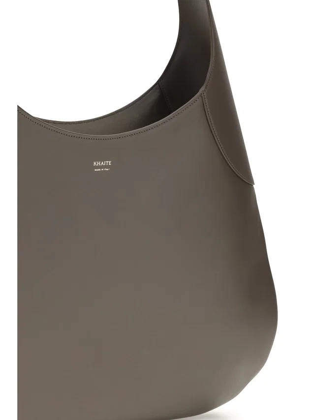 Khaite Joan Hobo Bag — Gray Calf Leather in Grey Calfskin from HEWI