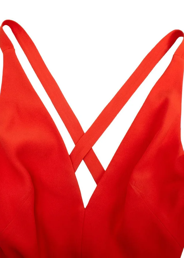 Alexander McQueen Orange Cross Back Gown in Orange from HEWI, photo 2 of 2