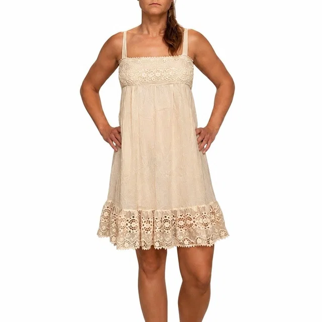 REDValentino Pergamenta Beige Lace Crochet Mini Dress Size 42/4 Silk And Cotton in neutral|brown Silk from Poshmark