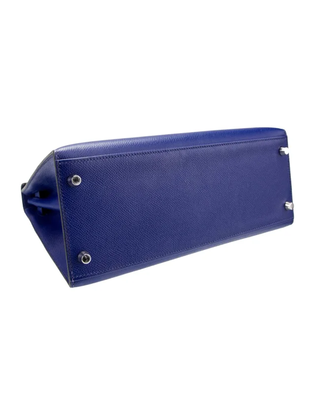 Hermès Top Handle handbags in blue Epsom leather from The RealReal, photo 5 of 6