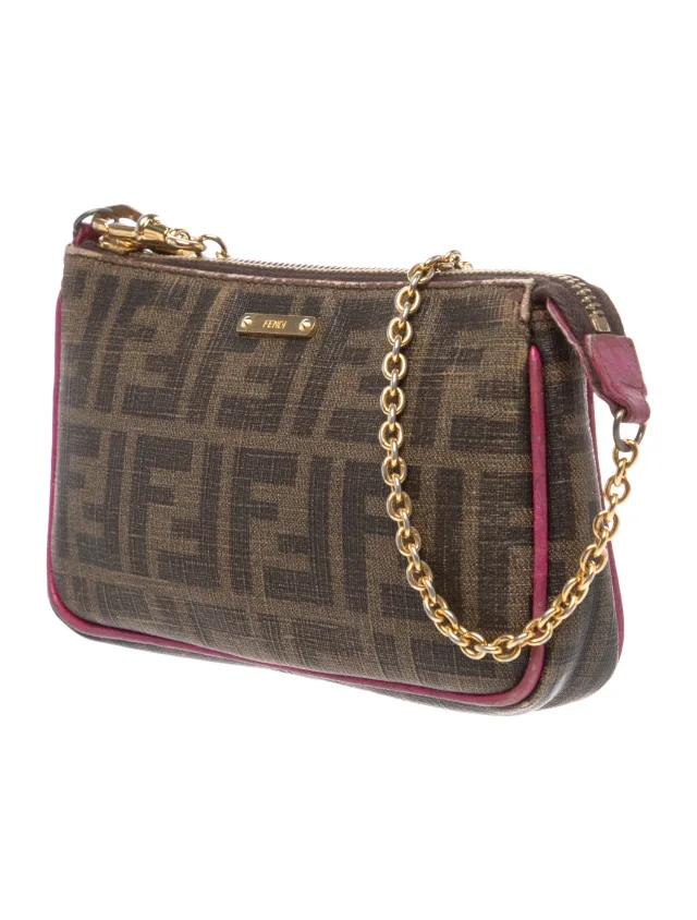 Fendi Zucca FF Pochette in Canvas from The RealReal, photo 3 of 5
