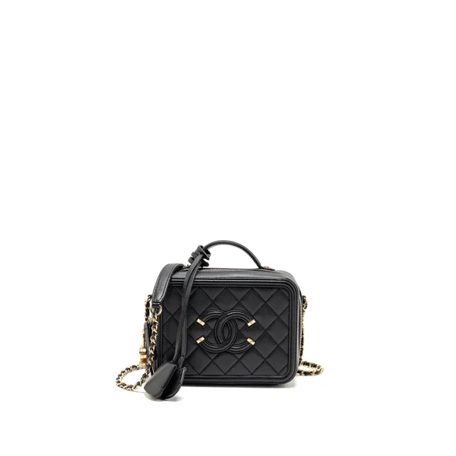Chanel Small Filigree Vanity Camera Bag Caviar Black GHW in Black Caviar leather from EMIER