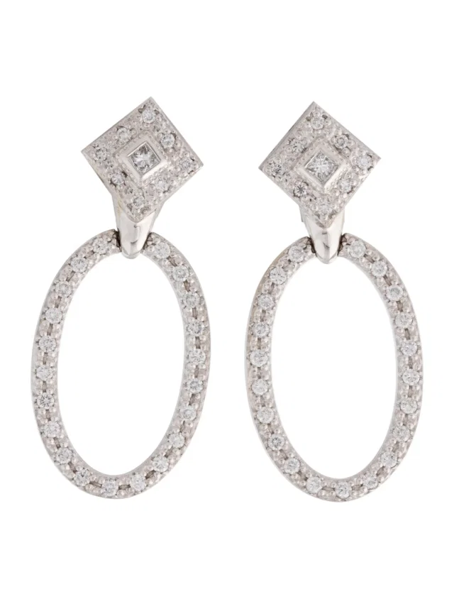 Charriol 18K Diamond Oval Drop Earrings in multicolor from The RealReal