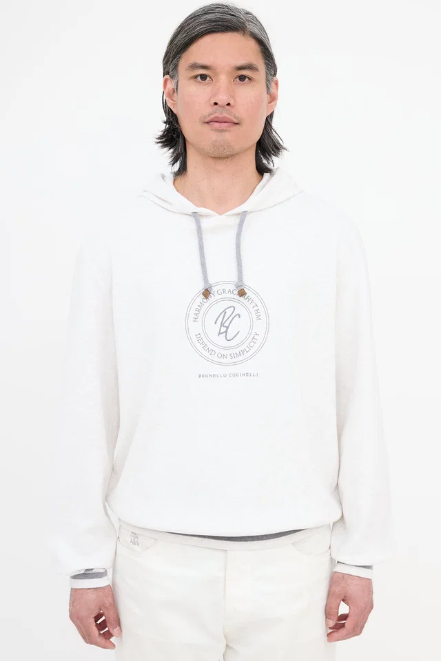 Brunello Cucinelli Embroidered Logo Hoodie from VSP Consignment