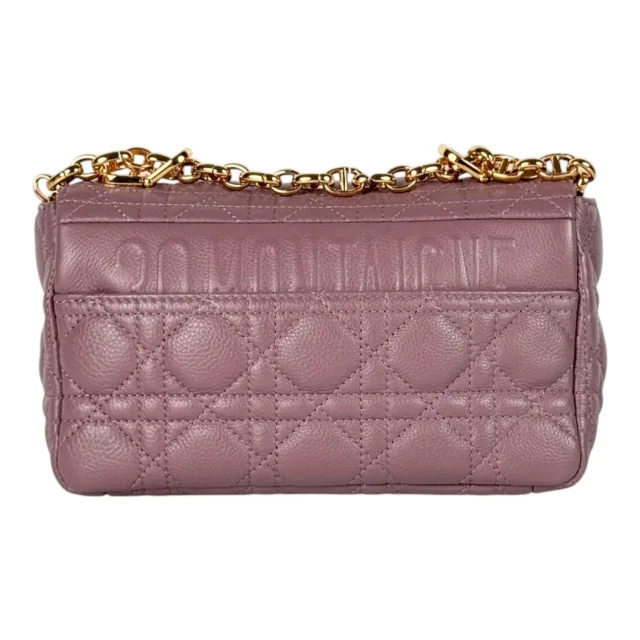 Dior Small Purple/Pink Tone Caro Leather Bag with Chain Strap in Pink Leather from Luxury Promise, photo 3 of 7