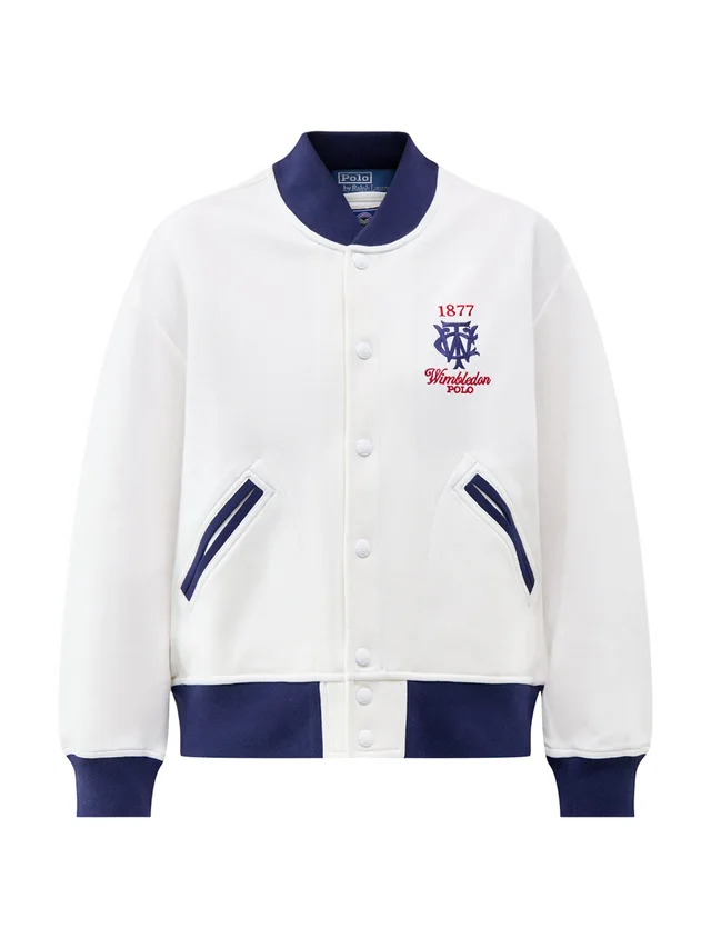 Polo Ralph Lauren Wimbledon Logo Bomber Jacket White in White from Fenwick, photo 1 of 1