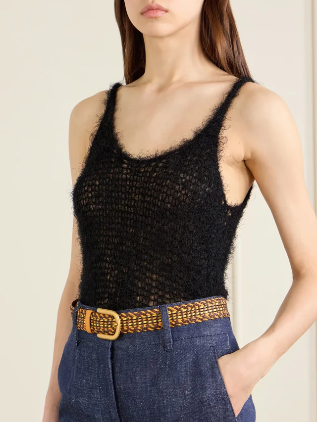 GABRIELA HEARST Sam woven leather waist belt in Brown, photo 2 of 2 from NET-A-PORTER (Canada)
